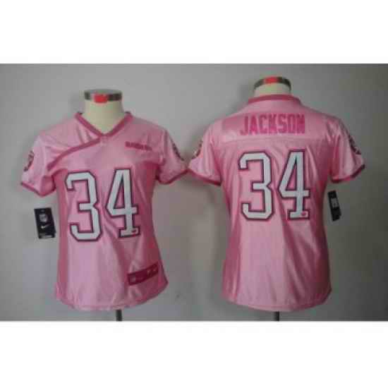 Nike Women Chicago Bears #34 Jackson 2012 LOVE Pink Color Elite Jerseys